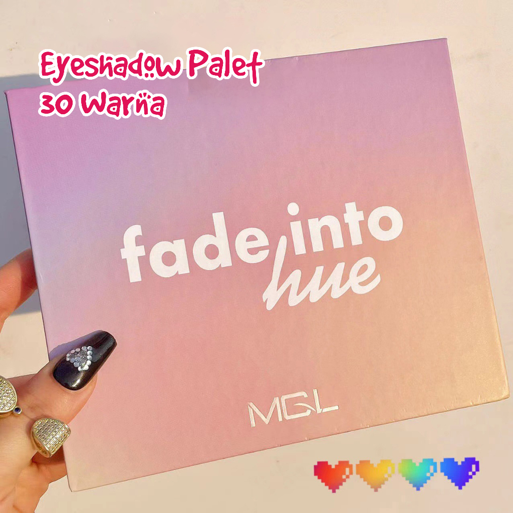 Eyeshadow Rainbow Color Matte Shimmer Pigmented Glitter 30 Warna