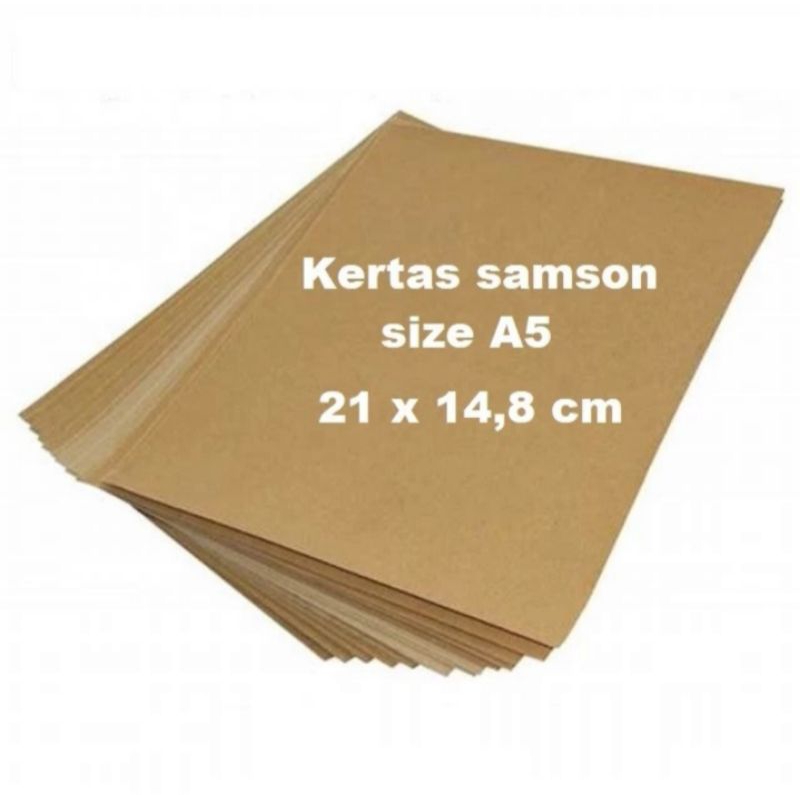 

Kertas Samson Coklat 80 gram Size A5 isi 340 Lembar