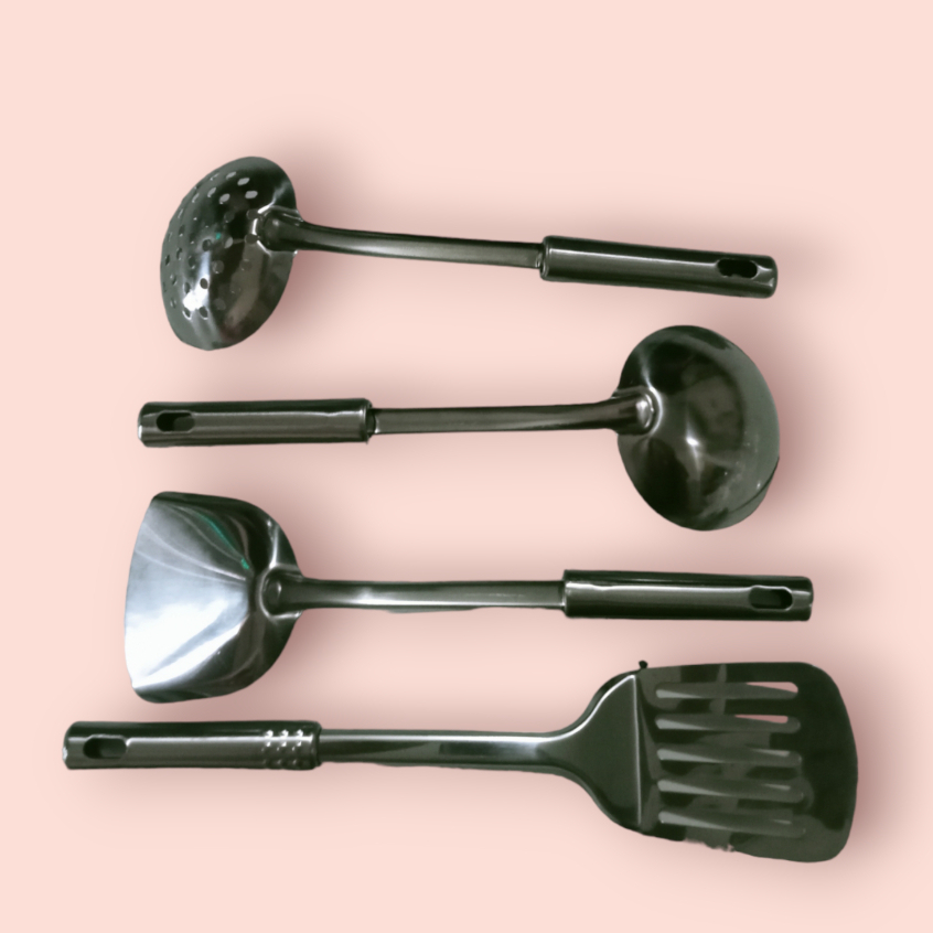 Spatula Stainless/Sendok Penggorengan 1Set 4 Pcs/antikarat