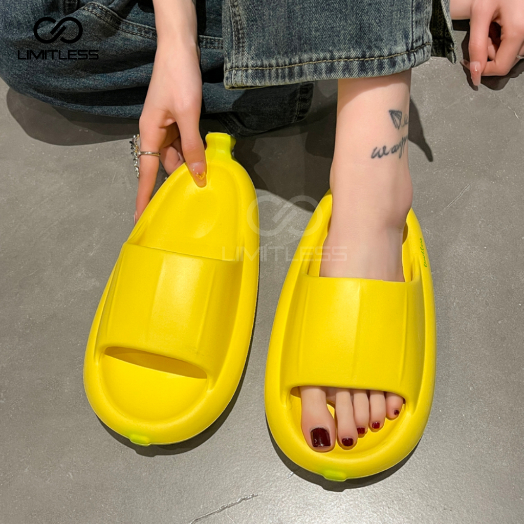 Sandal Pisang Wanita Kekinian Jelly Rumah Sendal Pisang Selop Cewek Anti Slip Perempuan Terbaru Sandal Slop Korea 2023