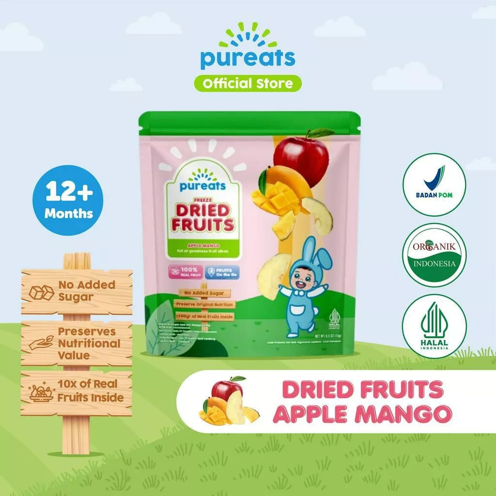 Pureats Dried Fruits 15g - Cemilan Anak