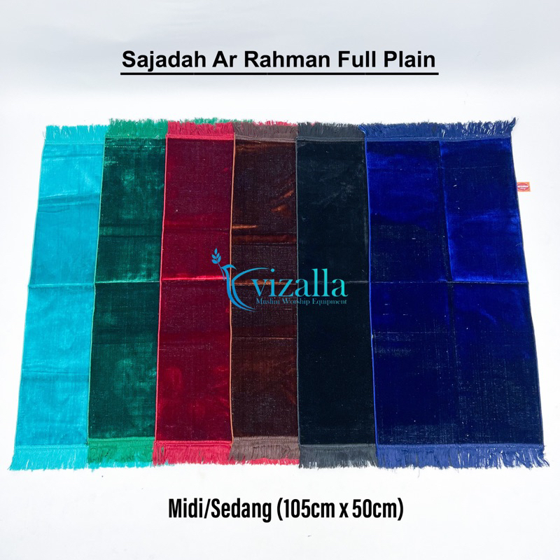 Sajadah Ar Rahman Full Plain Midi/ 105*50 Sajadah Polos/ Grosir Sajadah