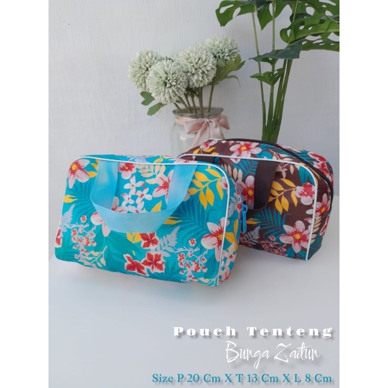 POUCH TALI TENTENG BUNGA ZAITUN