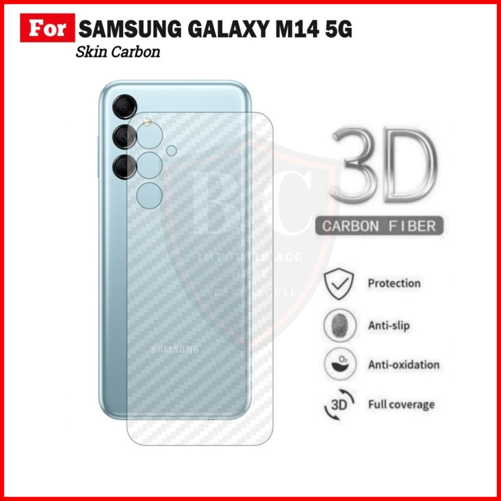 GARSKIN Sticker Carbon Samsung A54 5G/A34 5G/A10S/A32 4G/A13 4G Skin Carbon Transparan Fiber Protection Back Carbon