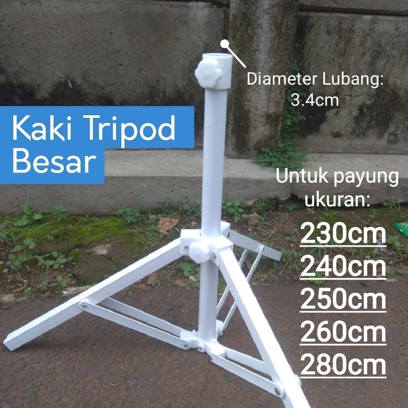 Kaki Tripod Penyangga Dudukan Payung Tenda Pantai Ukuran Besar