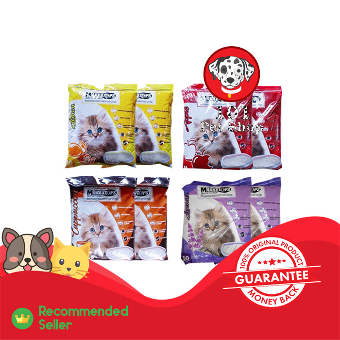 PASIR KUCING GUMPAL WANGI MARKOTOPS 20L (10L x 20 SAK) GOSEND &amp; GRAB