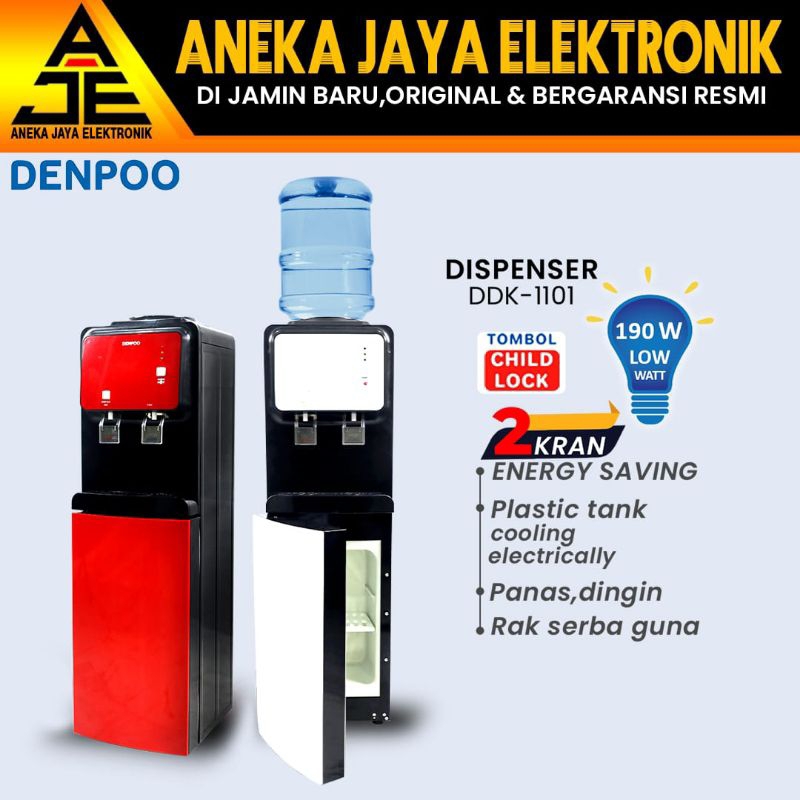 DISPENSER GALON ATAS PANAS & DINGIN DENPOO DDK 1101