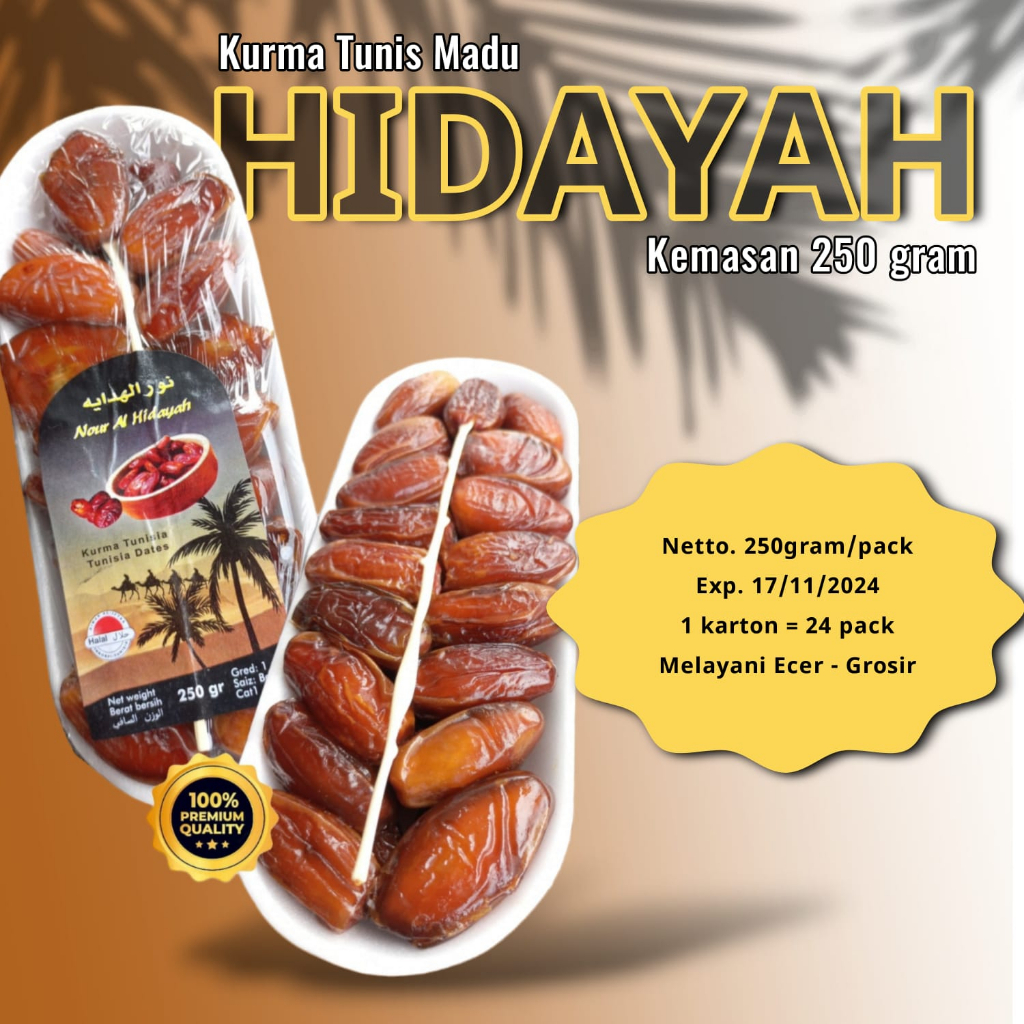 

Kurma Tunis Madu Eksklusif Hidayah 250gram
