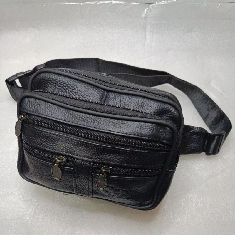 waistbag tas selempang pinggang import pria wanita kulit asli branded Jeep