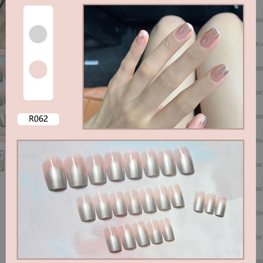 24 PCS KUKU PALSU FREE LEM FAKE NAILS WEDDING NAIL ART MANICURE INSTANT FAKE NAILS / KUKU WEDDING NIKAH PENGANTIN / KUKU PALSU KARAKTER Extension Kuku palsu grosir kuku palsu nail alat perawatan kuku kecantikan kuku KU040