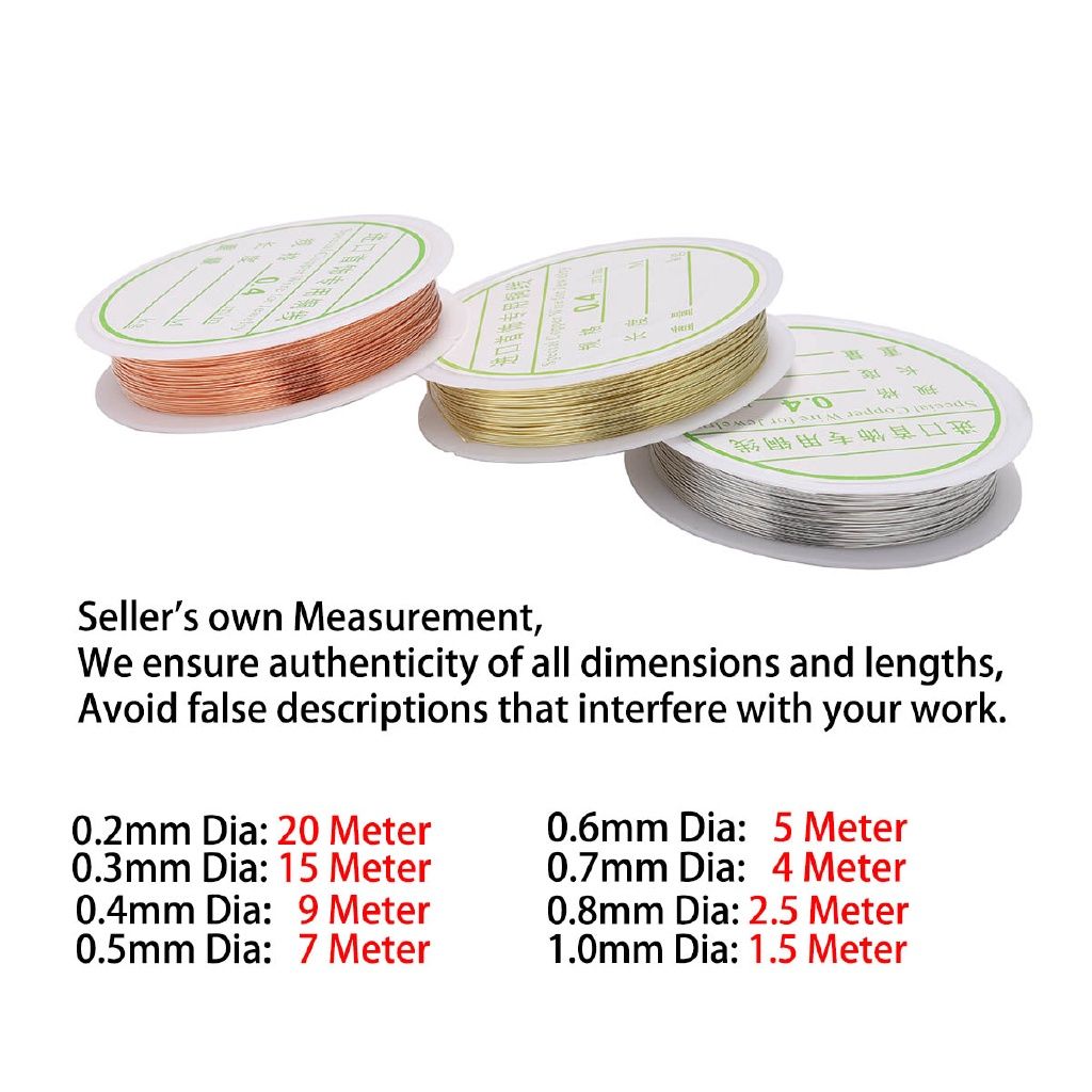 Kawat Tembaga Aksesoris Kawat Manik Manik Atau Mote Bahan Kerajinan Tangan