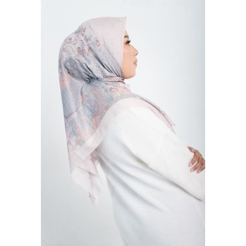 Hijab Segiempat Printing Voal Premium Lasercut Motif Fountain Series By zenobia Scarves