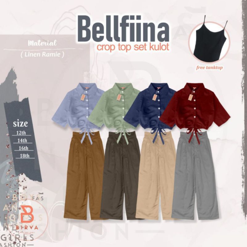 BIRVA BELLFIINA CROP TOP SET KULOT