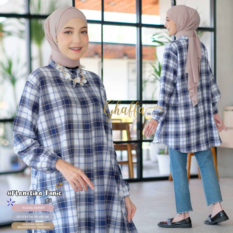 FLANELIKA TUNIK #3 FLANEL HALUS ORI GHAFFA