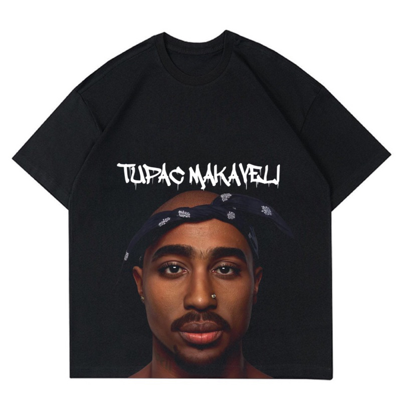 KAOS VINTAGE TUPAC 2PAC MAKAVELI | RAP TEE BLACK T-SHIRT BOOTLEG