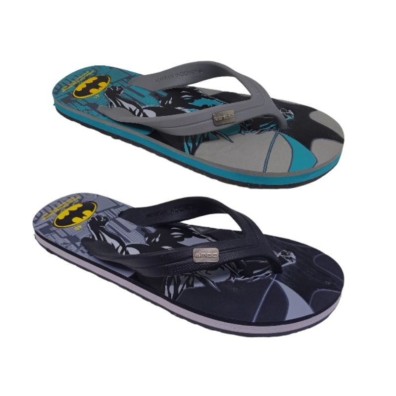 Sandal pria ando motif batman/sandal jepit pria