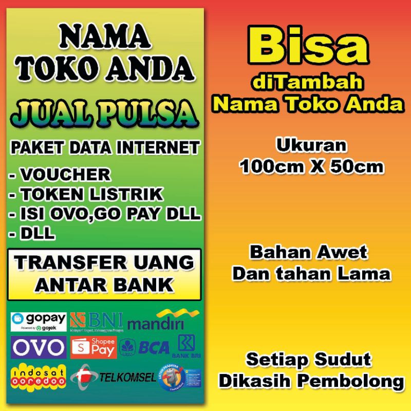 Spanduk Bisa Pakai Nama Toko