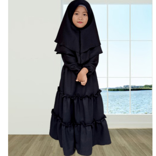 gamis anak warna hitam