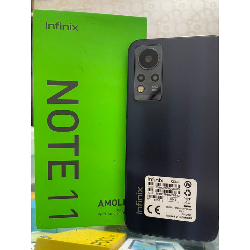 infinix note 11 4/64 second fullset