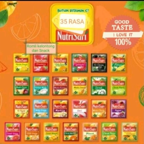 

NUTRISARI Minuman Buah Vitamin C ALL VARIAN 1 RENCENG ISI 10 Sachet