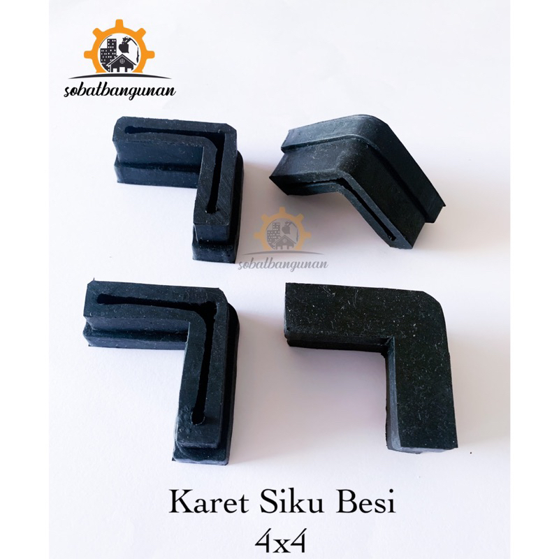 Kaki Siku Besi 4x4 / Karet Siku Besi 4x4 / Kaki Karet Siku Besi 4x4