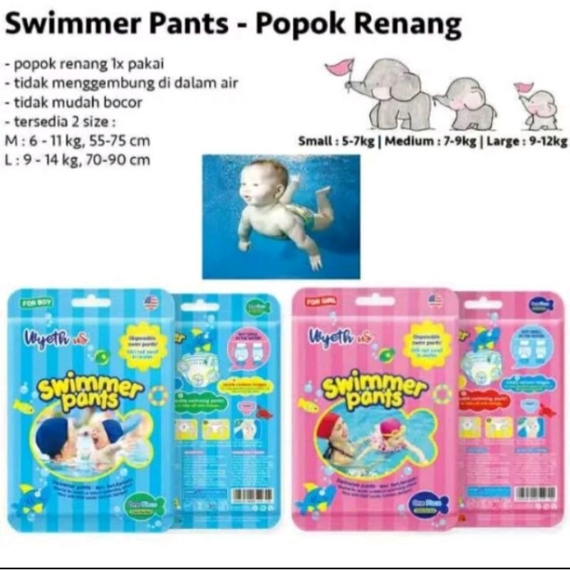 Popok Berenang / Swimmer Pants / Wyeth Popok Berenang