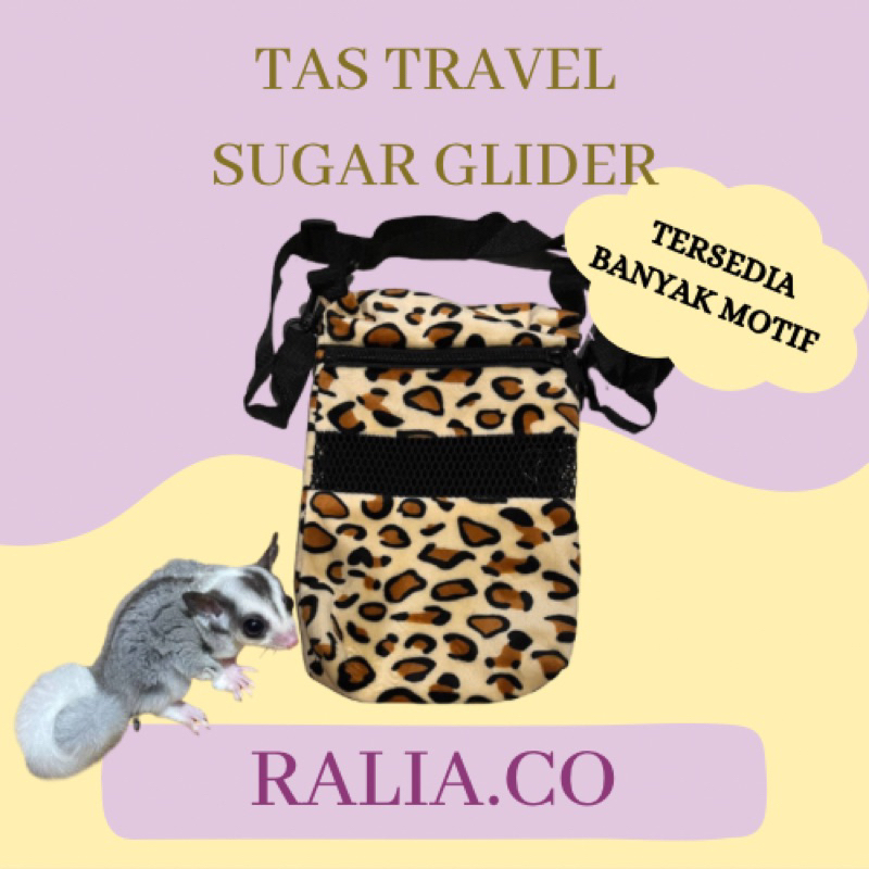 TRAVEL POUCH / BONDING POUCH TAS SUGAR GLIDER / TUPAI TERBANG