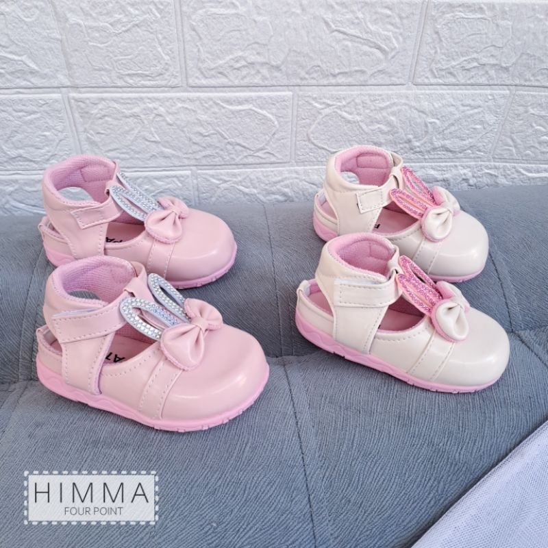 SEPATU ANAK PEREMPUAN Pita Mutiara Rabbit | SEPATU BALITA | SEPATU BAYI | SEPATU ANAK PEREMPUAN SOFT EMPUK RINGAN | SEPATU ANAK CANTIK