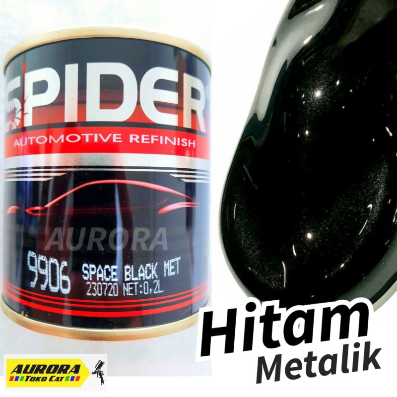 Cat Hitam Metalik SPIDER Space Black Metallic