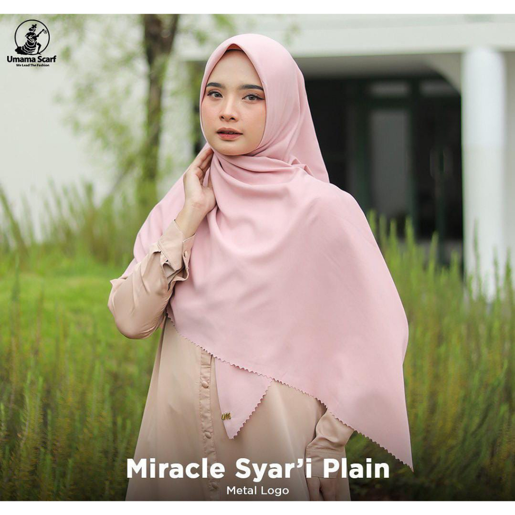 Kerudung Segiempat Syar'i Voal Miracle By Umama Jilbab Segi Empat Jumbo Lasercut Hijab Polos Rumah H