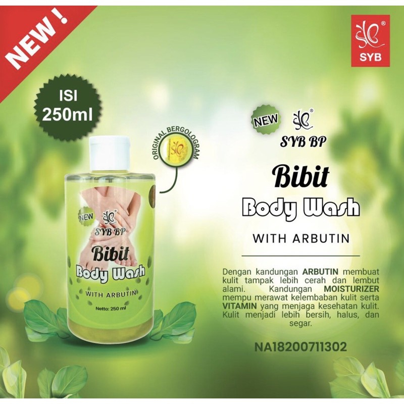 Body Scrub Bibit Pemutih / Body Wash By Syb Asli Bpom