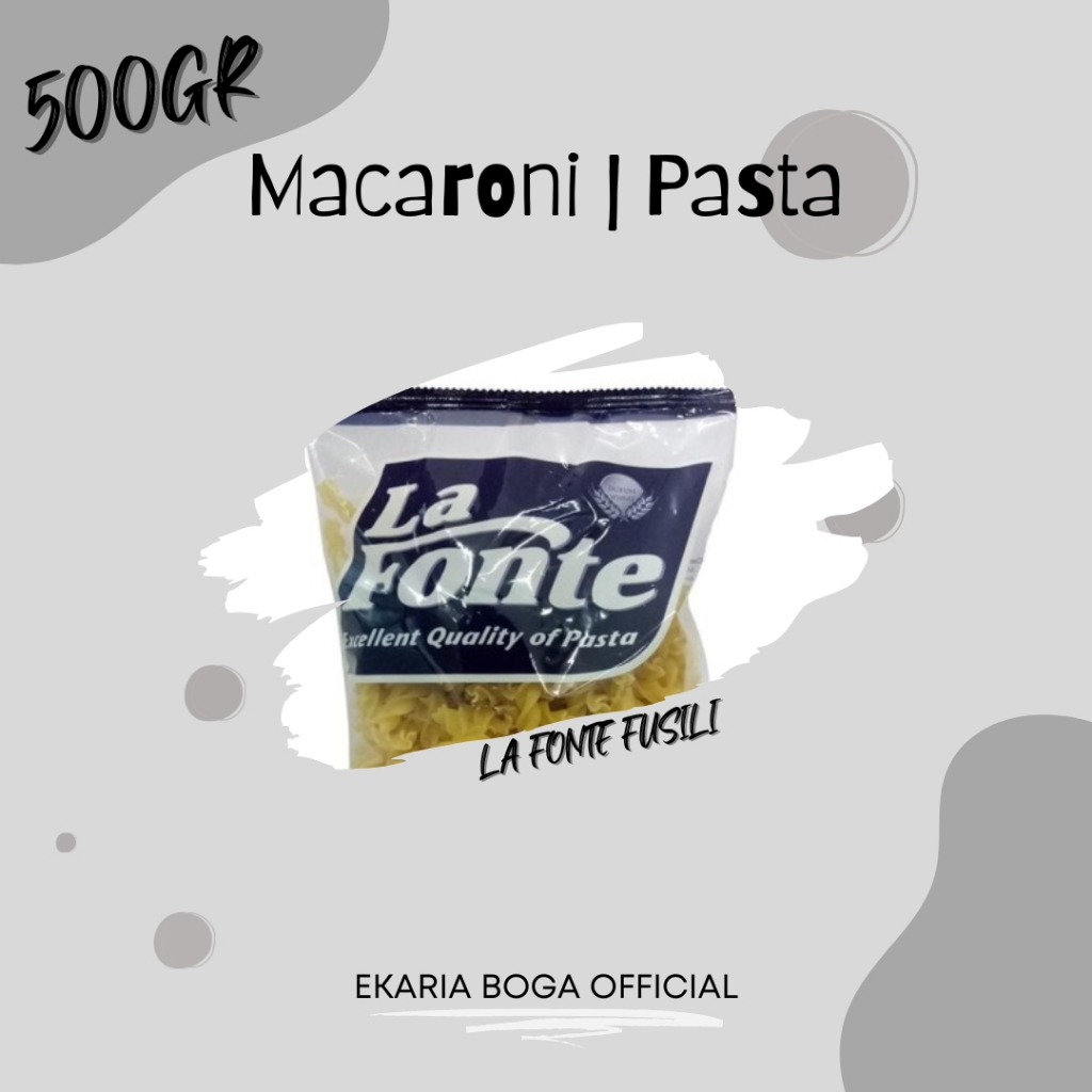 

MACARONI | PASTA | LA FONTE | FUSILLI | LA FONTE FUSILI 500GR