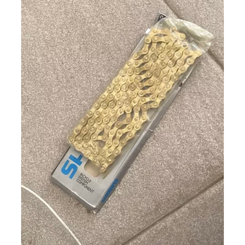Rantai shimano 51 8 speed 116 link gold