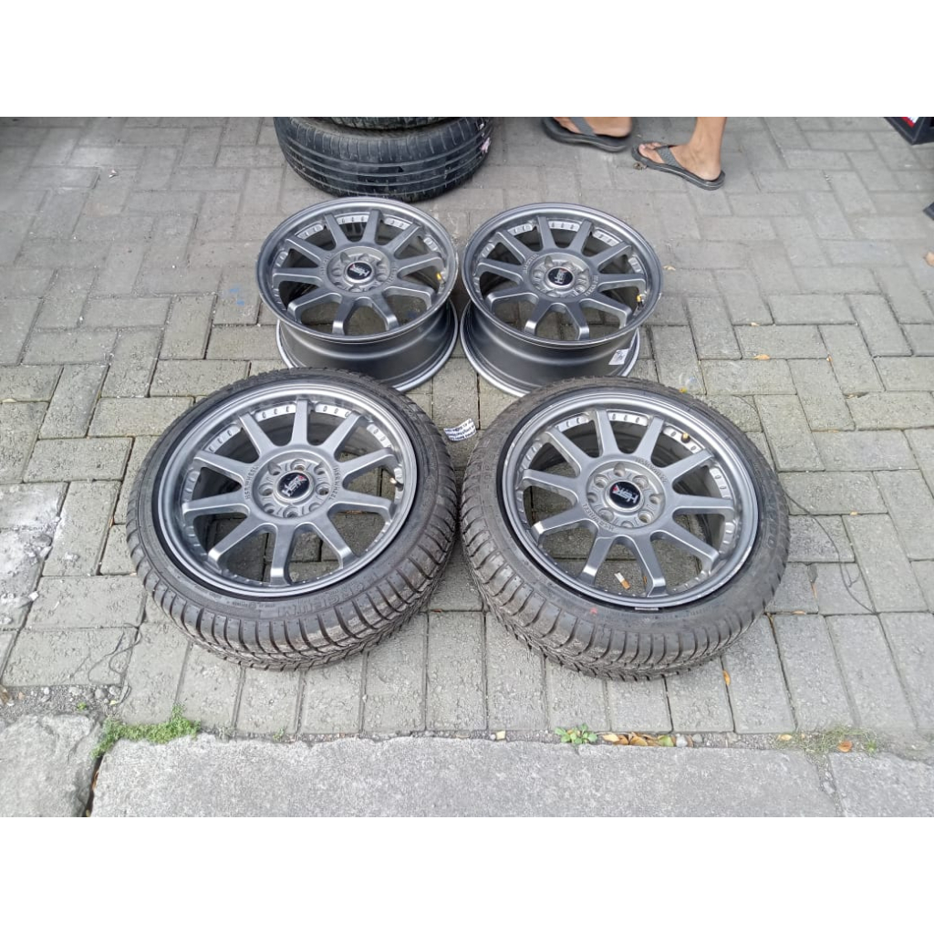 VELG MOBIL BEKAS HSR BOROKO RING 16x7 PCD 4x100, 4x114 + BAN SURABAYA