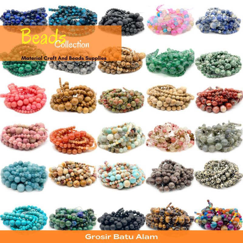 Manik Batu Alam Bulat 6mm Grosir