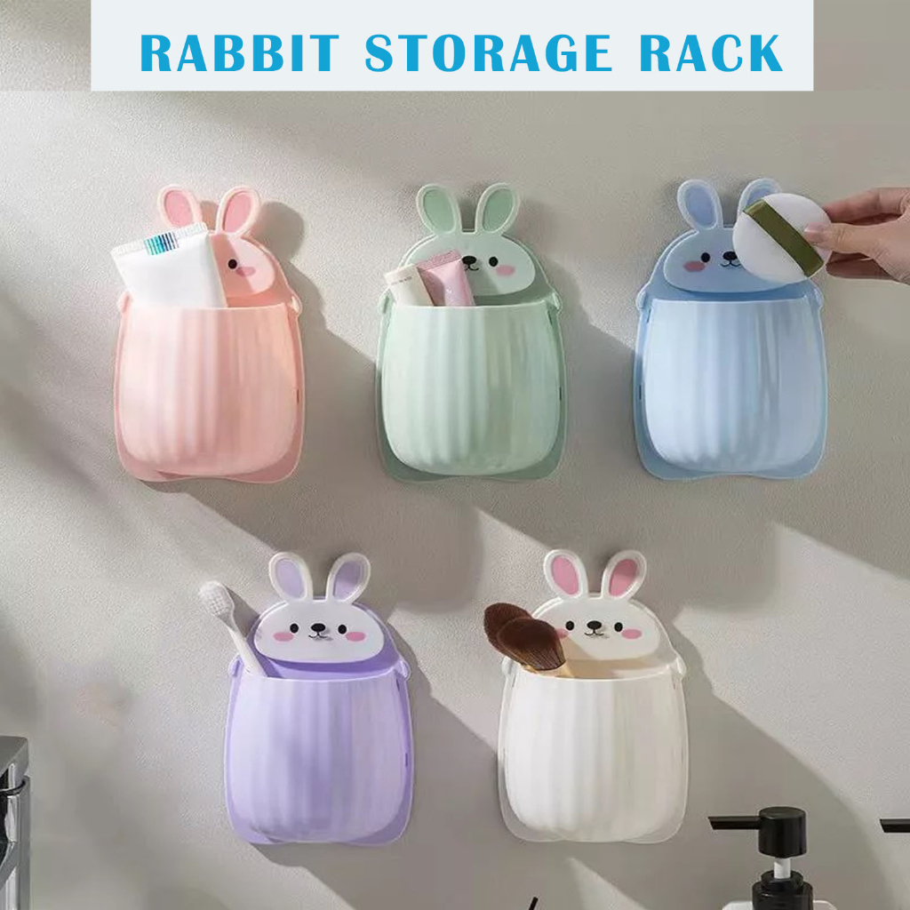 Rak Penyimpanan Model Kelinci Tempel Dinding Serbaguna / Rabbit Storage Rack