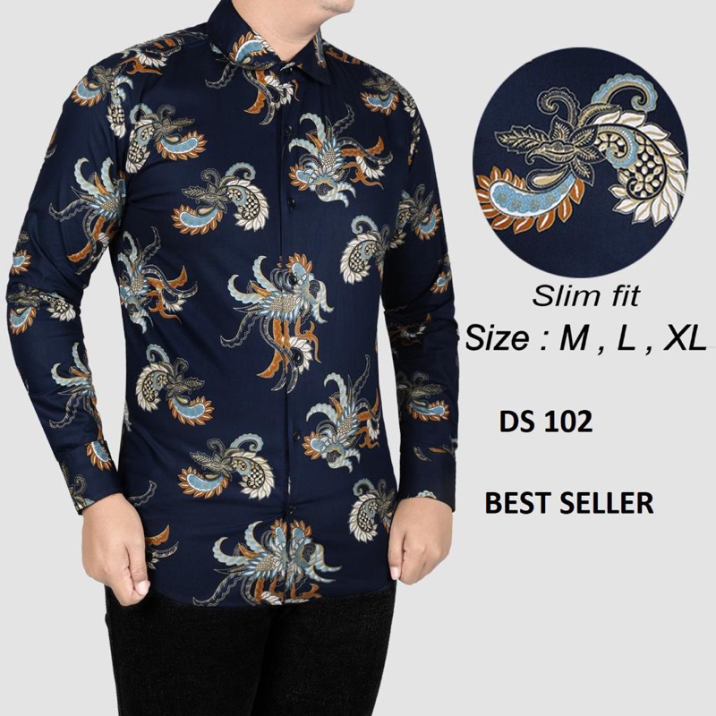 kemeja batik modern slimfit