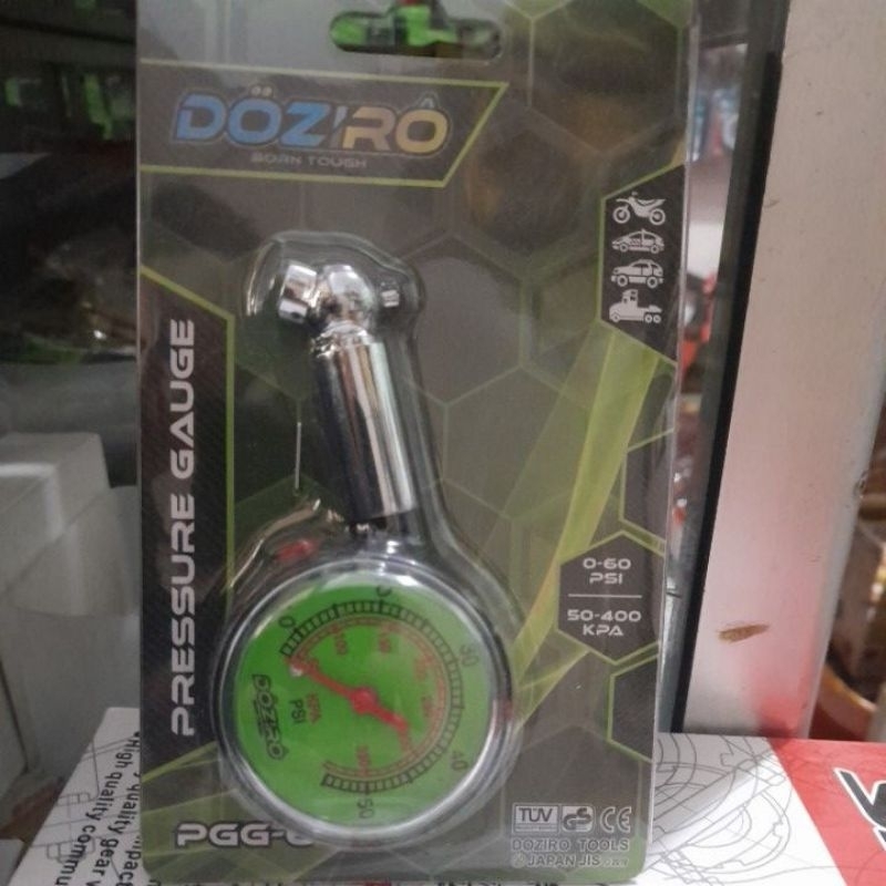 DOZIRO Pengukur Tekanan Ban Bulat/ Manometer Pressure Gauge
