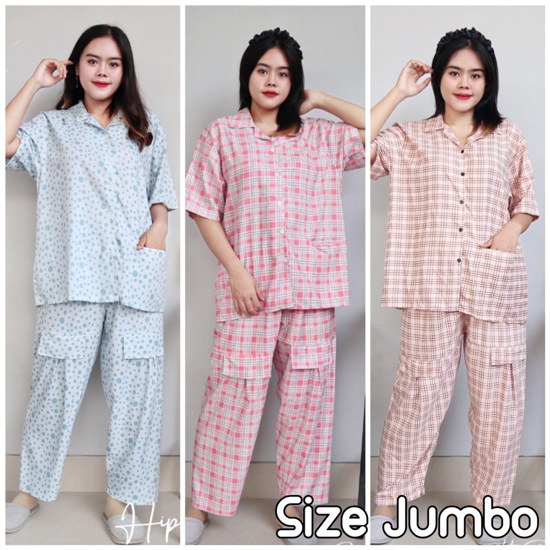 IZANY Piyama Dewasa Celana Panjang CP Jumbo XXL Rayon