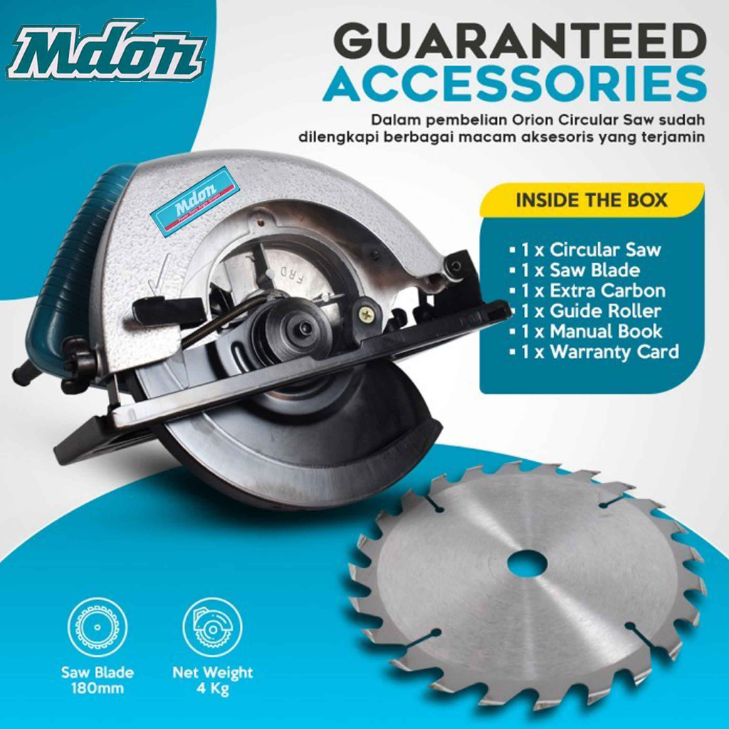 Mesin Gergaji Electric* MDON Circular Saw Jp18* Mesin Potong Kayu* Mesin Multifungsi