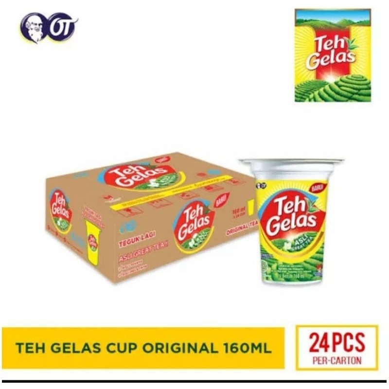 Teh Gelas Cup Original 175 Ml x 24