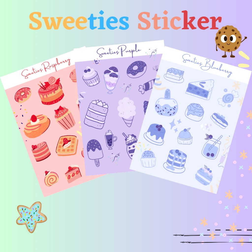 

Aesthetic Sweeties Sticker / dessert donnuts / donat / stiker / manisan / cutie