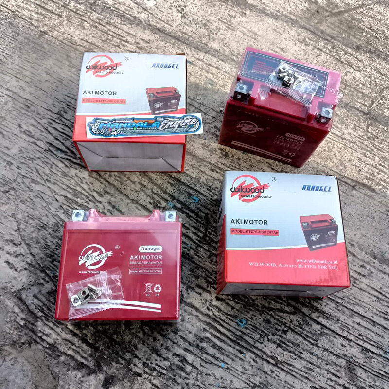 Aki / Accu Kering WILWOOD Satria FU 12Volt 7Ampere