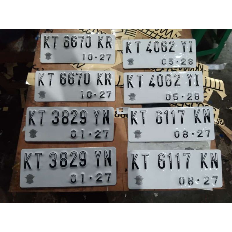 plat nomor baut tanam putih font variasi 1 pcs