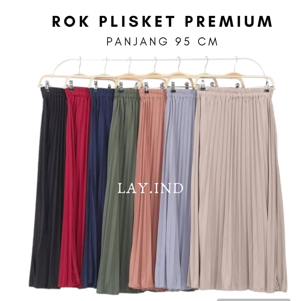 Rok Plisket Premium Panjang 95 cm Bisa Cod