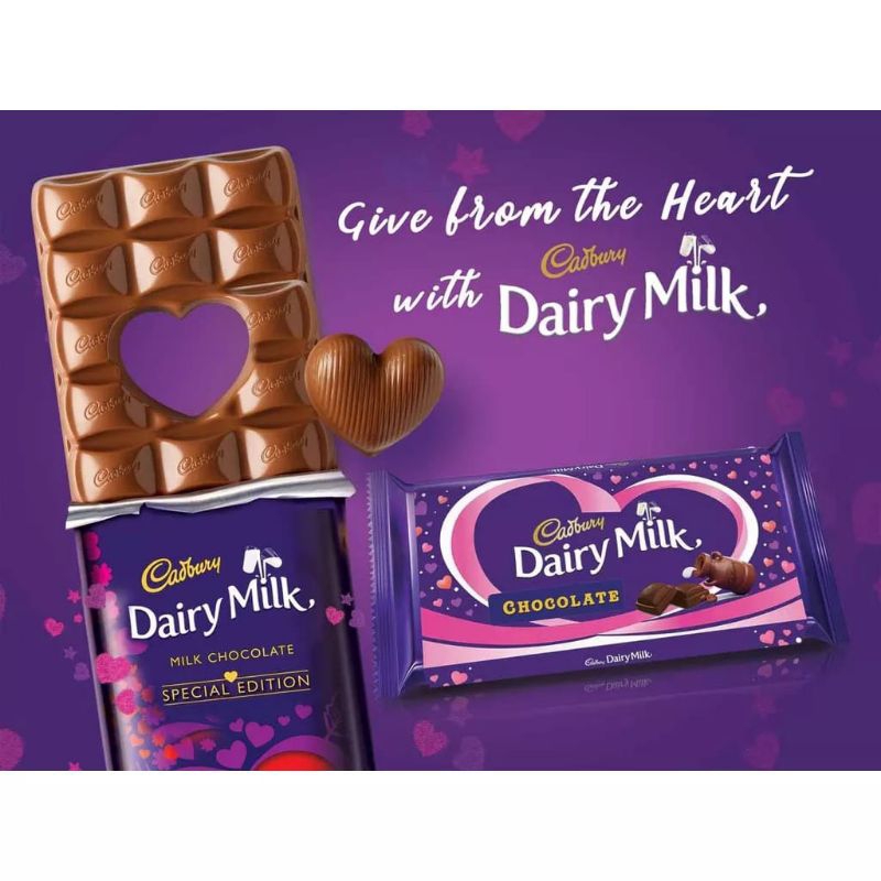 Cadbury Dairy Milk Coklat Pop Heart 150 g