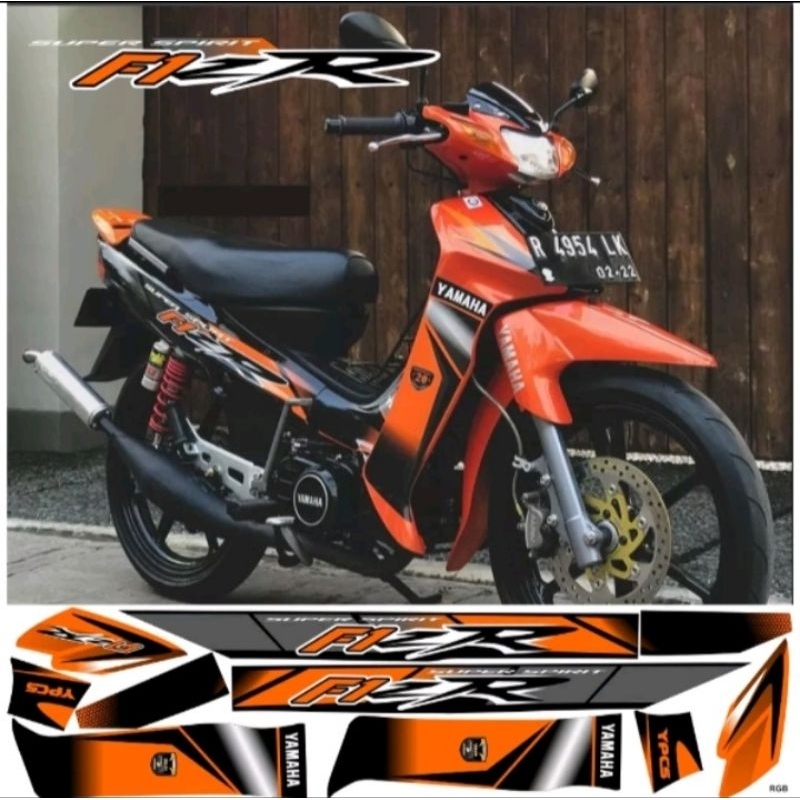STRIPING F1ZR  VARIASI MALAYSIA ORANYE  MERAH HITAM