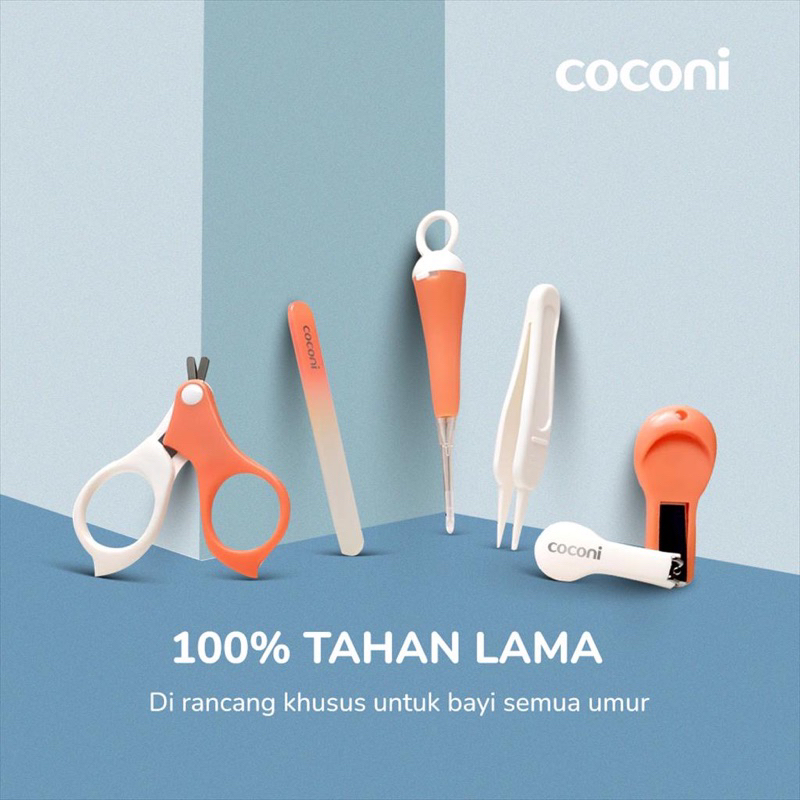 COCONI Baby Hygiene Care Kit | Gunting Kuku Set Dengan Pembersih Telinga Bayi