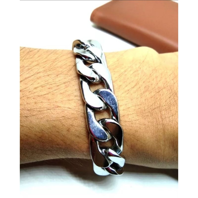 GELANG PRIA RANTAI BESAR TITANIUM/GELANG PRIA KEREN