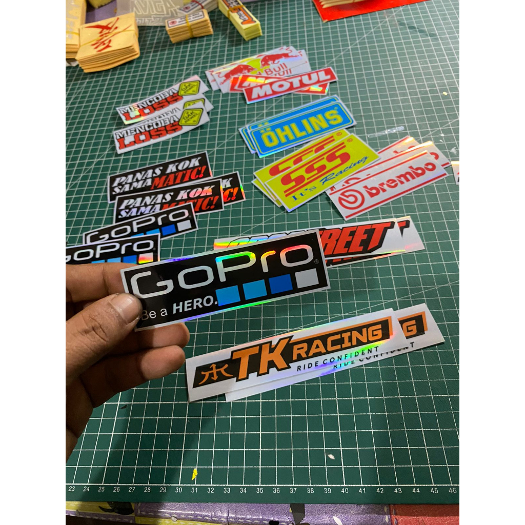 Stiker Motor Racing Hologram Bijian - sss yaudah oyo prostreet rcb